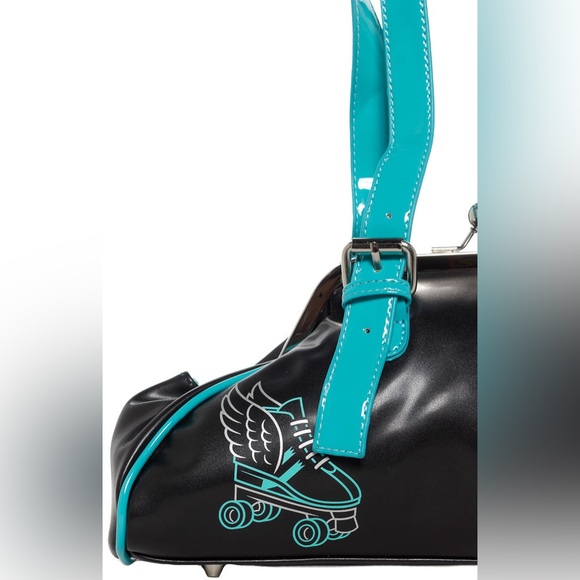 Sourpuss Flying Skate Purse (Black/Blue) - Picture 3 of 5